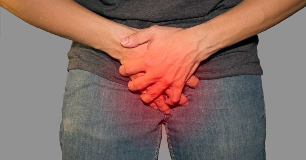 Pain in the inguinal during pathological explanation