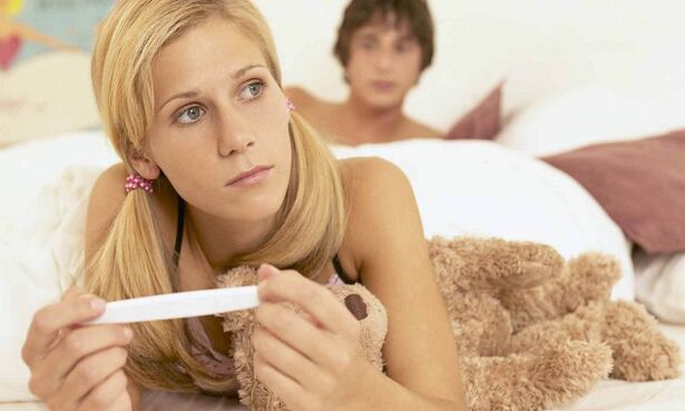 Pregnancy test girl
